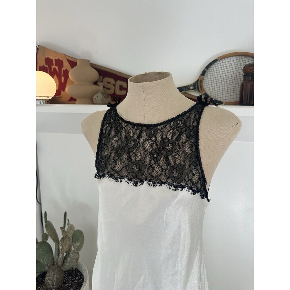 Vintage Valentino Slip Negligee Silk Lace Dress Small - Picture 3 of 8